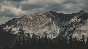 berg, himmel, utsikt uppifrån