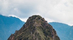 山、岩、ピーク、雲、風景