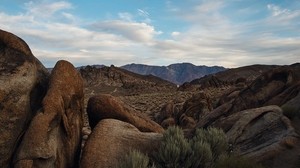 mountains, rocks, stones, desert, landscape