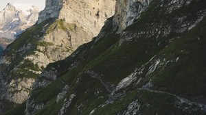 mountains, slope, path, rocks, peaks - wallpapers, picture
