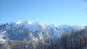 mountains, snow, caucasus, ridge