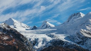 Berge, Schnee, Gipfel, Landschaft - wallpapers, picture