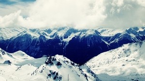 mountains, val-torance, france, peaks, snow - wallpapers, picture