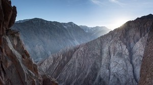 mountains, peaks, stones