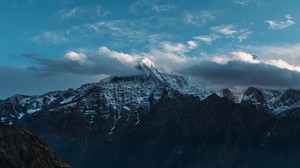mountains, peaks, clouds, sky, Himalayas - wallpapers, picture