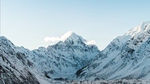 mountains, peaks, snow, landscape, mountain range - wallpapers, picture
