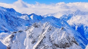 mountains, peaks, snowy, snow - wallpapers, picture