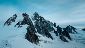 mountains, peaks, snowy, snow, landscape - wallpapers, picture