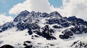 mountains, snowy, peaks, frozen winter mountains - wallpapers, picture
