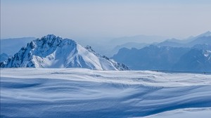 mountains, winter, snow, peak, tourism - wallpapers, picture
