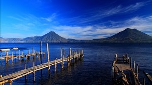 guatemala, island, mountains, coast - wallpapers, picture