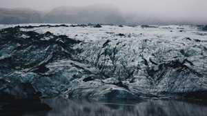 iceland, ice floes, ice, shore