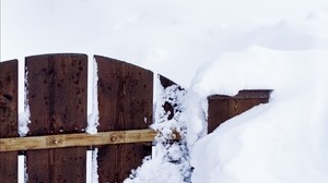 wicket, snow, winter, fence