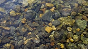 stones, sharp, water, transparent - wallpapers, picture