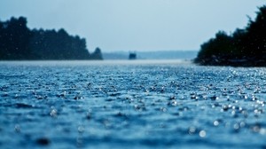 drops, rain, surface, water, precipitation - wallpapers, picture