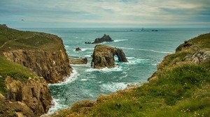 cornwall, england, ocean, reefs