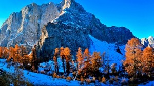 Kranjska Gora, Eslovenia, montañas, cielo, paisaje de montaña, nieve - wallpapers, picture