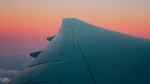 airplane wing, airplane, sky, flight, clouds - wallpapers, picture