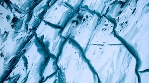 ice, glacier, snow, cracks