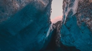 冰川，石头，冰