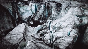 glacier, cave, surface, iceland