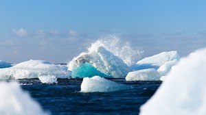 氷河、ヴァトナヨークトル、氷、雪、アイスランド