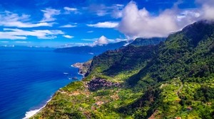 madeira, portugal, island, sea, mountains - wallpapers, picture