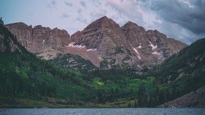 maroon bells, united states, mountains, lake