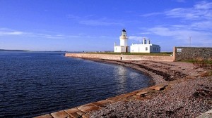 lighthouse, stones, promenade - wallpapers, picture