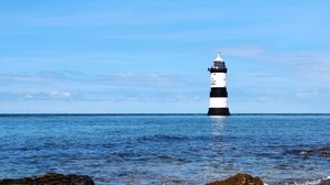 lighthouse, sea, sky - wallpapers, picture