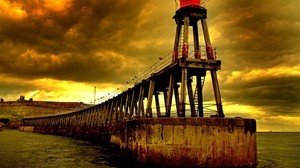 lighthouse, the sky, cloudy, design, gloomy - wallpapers, picture