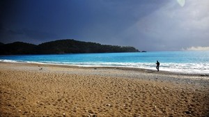 mar, costa, paisaje, luz