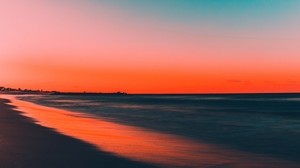 sea, coast, sunset, sky - wallpapers, picture