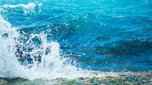 sea, spray, splash, waves - wallpapers, picture