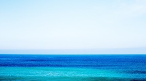 meri, horisontti, taivas, sininen