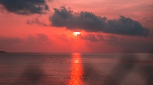 sea, horizon, sunset, sky, sun