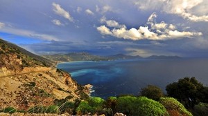 mare, cielo, strada, paesaggio