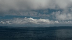 sea, clouds, horizon