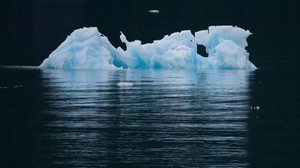 sea, ocean, mountains, iceberg, shadow