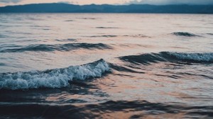 sea, foam, waves