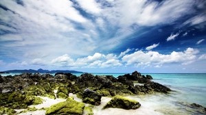 sea, reefs, island, coast, clear - wallpapers, picture