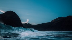 mar, rocas, surf