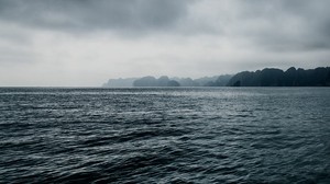 sea, water, fog, clouds, gloomy - wallpapers, picture