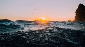 sea, waves, sunlight - wallpapers, picture