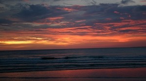 mar, puesta de sol, cielo, hermosa - wallpapers, picture