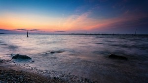 mare, tramonto, cielo, estate