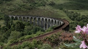 桥梁，铁路，山脉，丘陵，风景 - wallpapers, picture