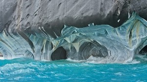 chile chico marble caves, chile caves, water