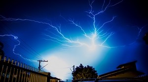 sky, lightning, cloudy, night