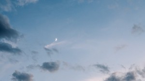 sky, clouds, moon, atmosphere - wallpapers, picture